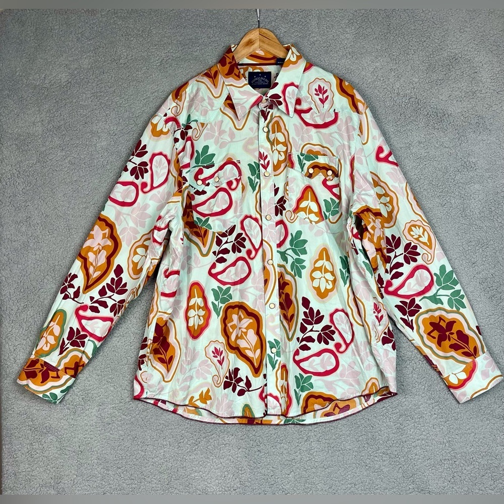 Indigo Palms Co. Tommy Bahama Shirt Floral Button Up Men's XXL Multi Color